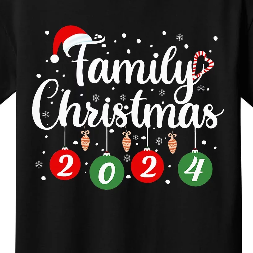 Family Christmas 2024 Xmas Holiday Pajamas Family Vacation Kids T-Shirt