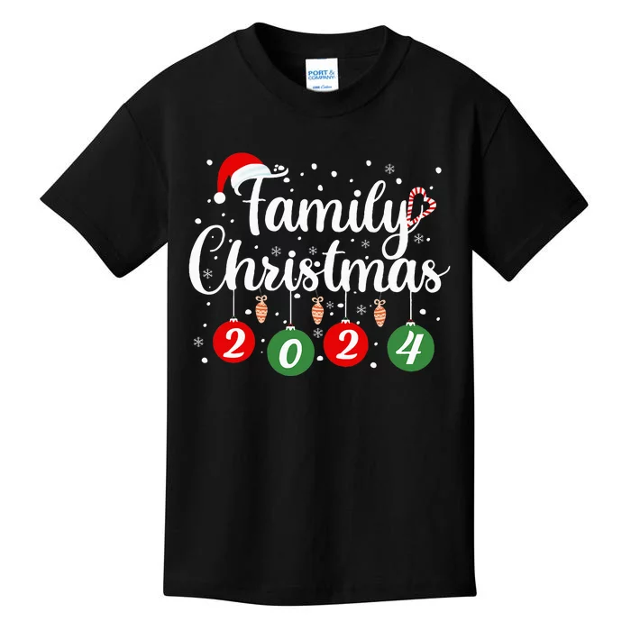 Family Christmas 2024 Xmas Holiday Pajamas Family Vacation Kids T-Shirt