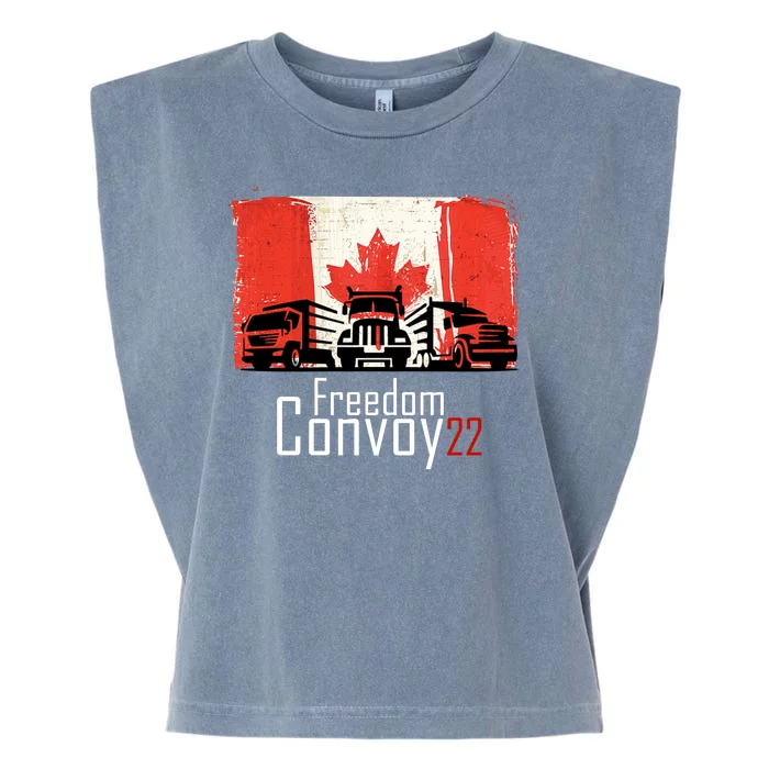 Freedom Convoy 22 Canada Truckers Garment-Dyed Women's Muscle Tee