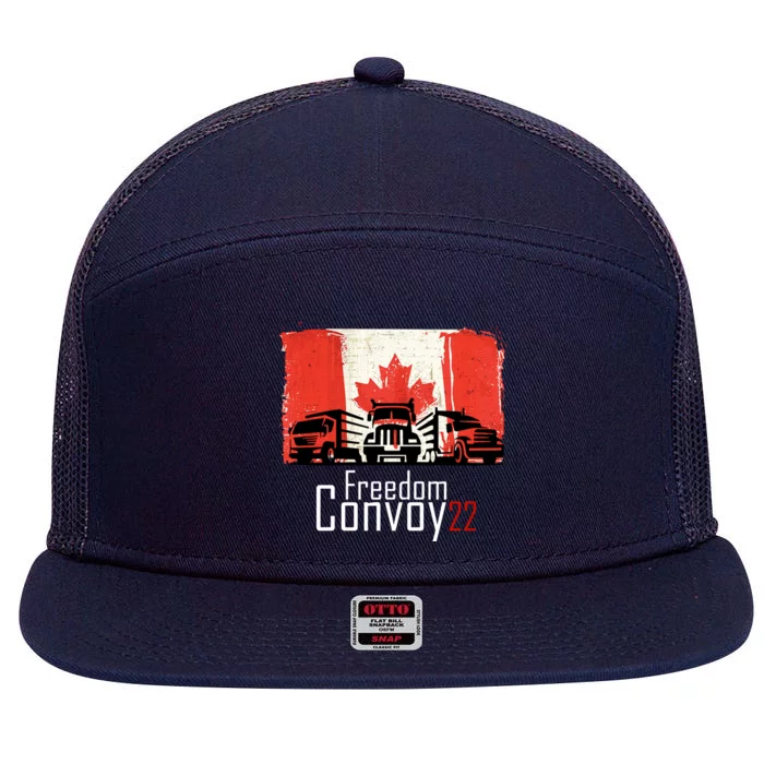 Freedom Convoy 22 Canada Truckers 7 Panel Mesh Trucker Snapback Hat