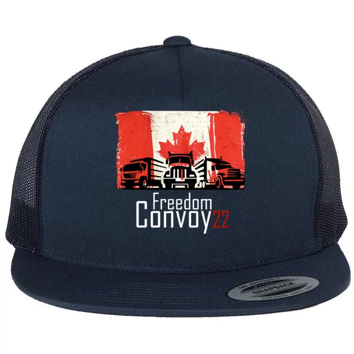 Freedom Convoy 22 Canada Truckers Flat Bill Trucker Hat