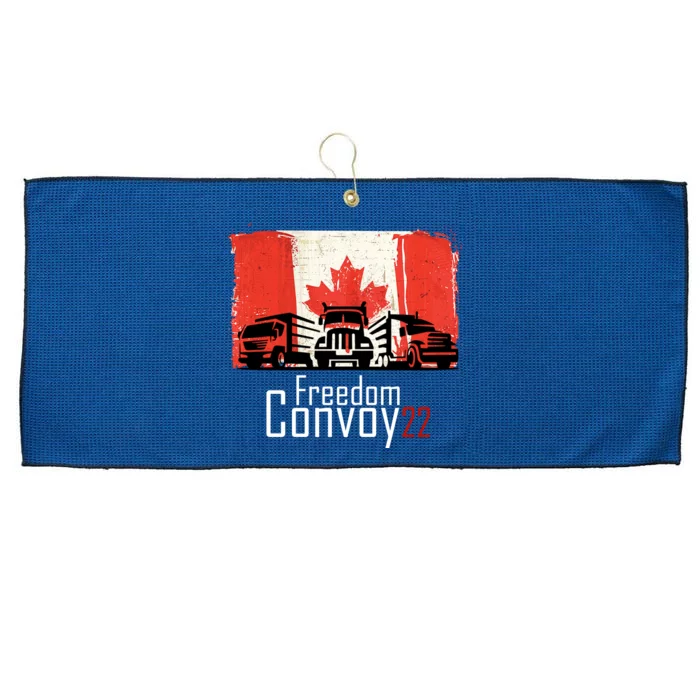 Freedom Convoy 22 Canada Truckers Large Microfiber Waffle Golf Towel