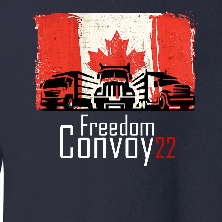 Freedom Convoy 22 Canada Truckers Toddler Sweatshirt