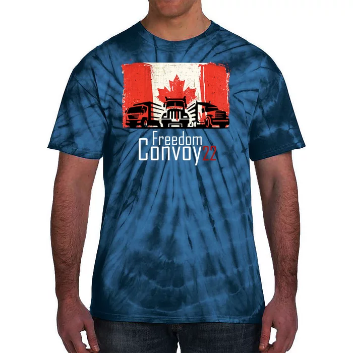 Freedom Convoy 22 Canada Truckers Tie-Dye T-Shirt