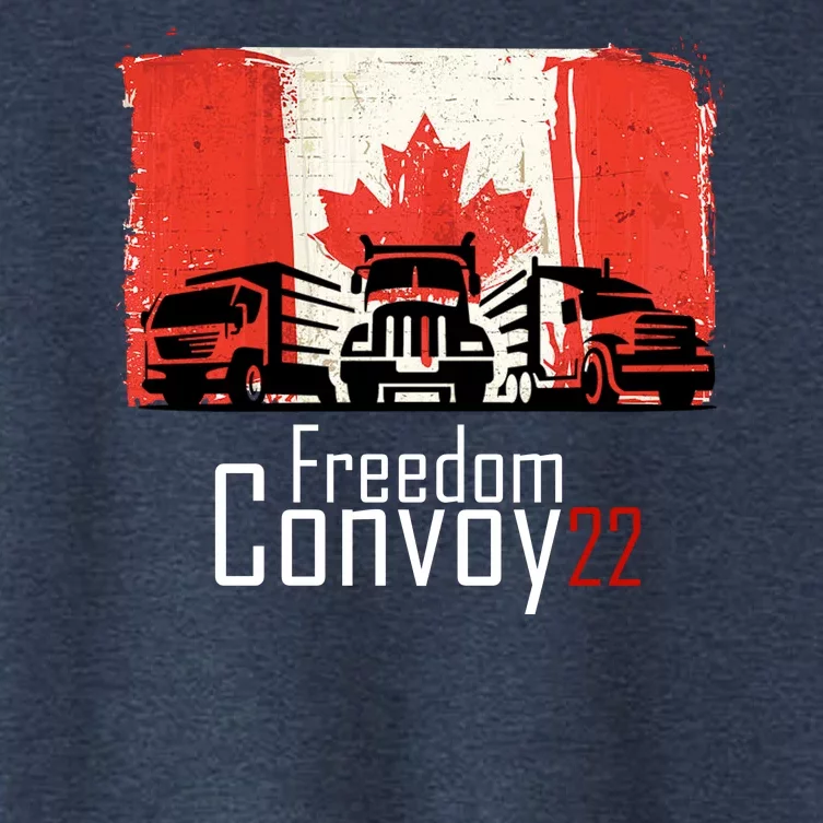 Freedom Convoy 22 Canada Truckers Women's Crop Top Tee