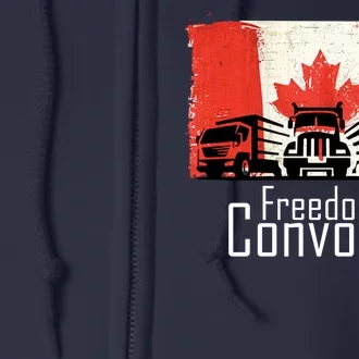 Freedom Convoy 22 Canada Truckers Full Zip Hoodie