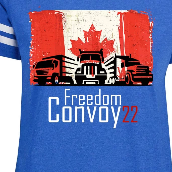 Freedom Convoy 22 Canada Truckers Enza Ladies Jersey Football T-Shirt