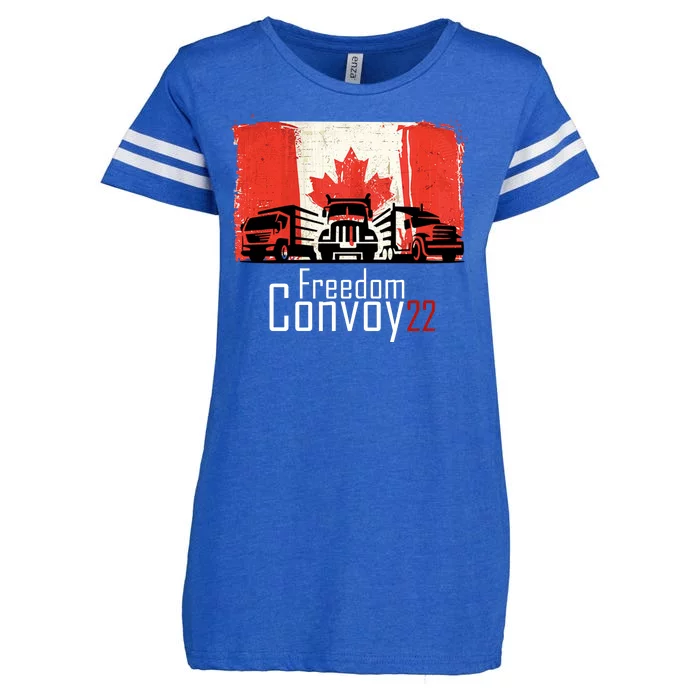 Freedom Convoy 22 Canada Truckers Enza Ladies Jersey Football T-Shirt