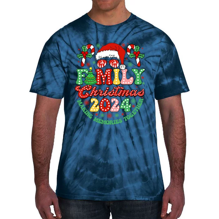 Family Christmas 2024 Christmas Squad Xmas Matching Pajamas Tie-Dye T-Shirt