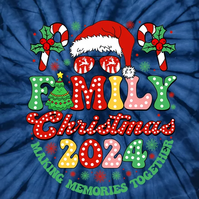 Family Christmas 2024 Christmas Squad Xmas Matching Pajamas Tie-Dye T-Shirt