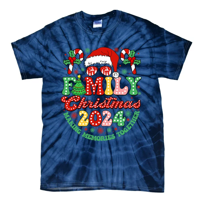 Family Christmas 2024 Christmas Squad Xmas Matching Pajamas Tie-Dye T-Shirt