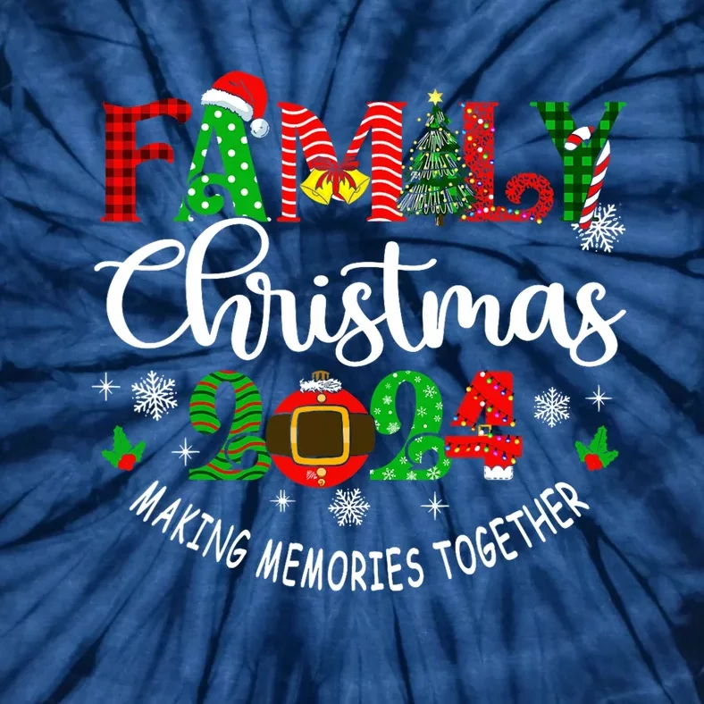 Family Christmas 2024 Matching Outfit Xmas Squad Santa Group Tie-Dye T-Shirt