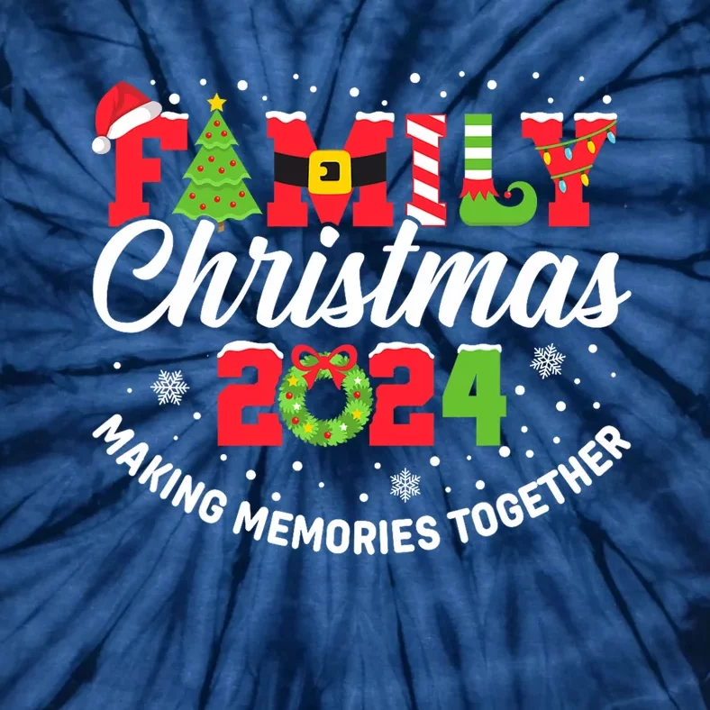 Family Christmas 2024 Matching Outfit Xmas Squad Santa Group Tie-Dye T-Shirt