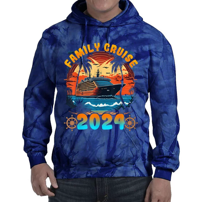 Family Cruise 2024 Cruising Family Vacation Tie Dye Hoodie