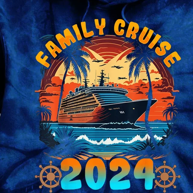 Family Cruise 2024 Cruising Family Vacation Tie Dye Hoodie