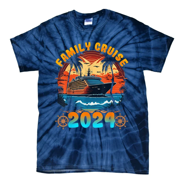 Family Cruise 2024 Cruising Family Vacation Tie-Dye T-Shirt