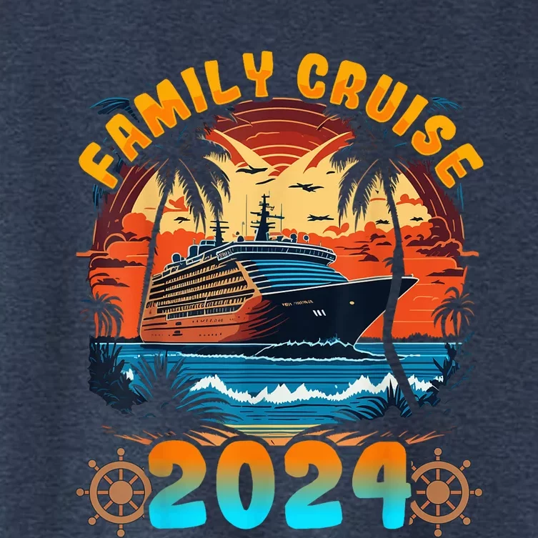 Family Cruise 2024 Cruising Family Vacation Women's Crop Top Tee