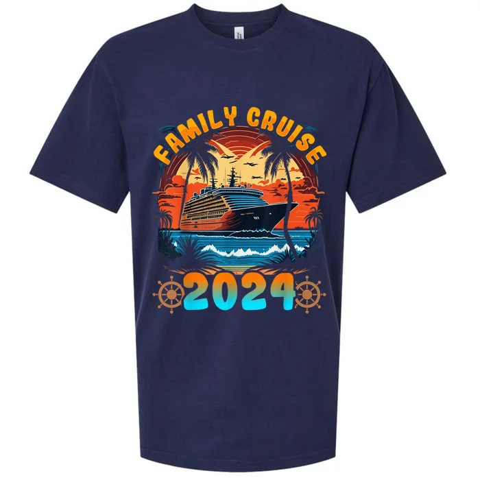 Family Cruise 2024 Cruising Family Vacation Sueded Cloud Jersey T-Shirt