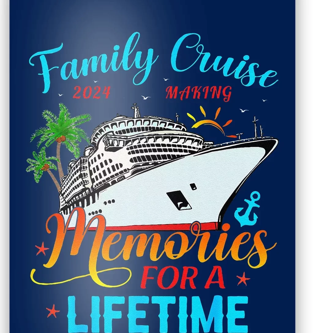 Family Cruise 2024 Making Memories For A Lifetime Beach Poster