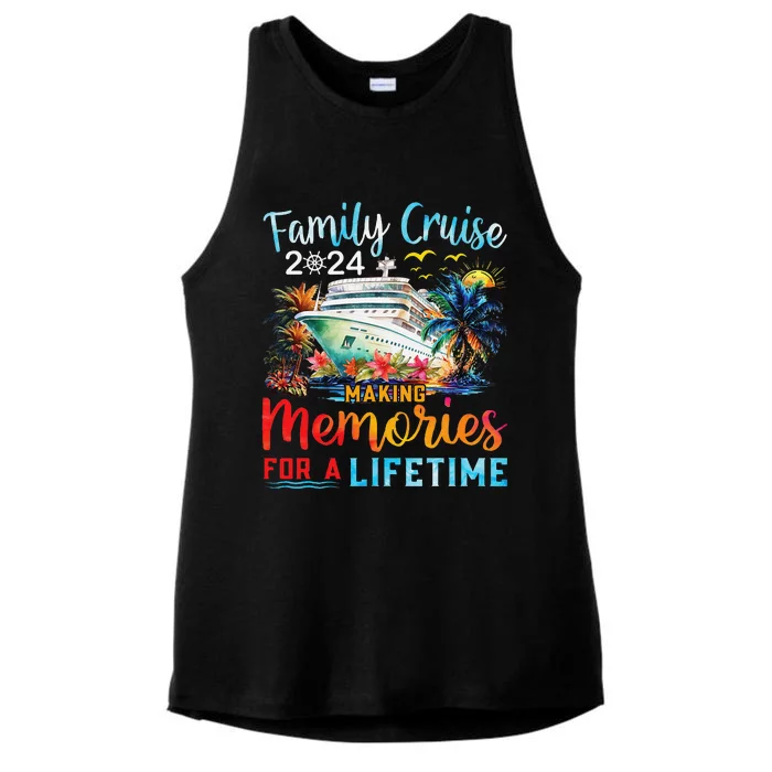 Family Cruise 2024 Family Matching Cruise Vacation Party Ladies Tri-Blend Wicking Tank