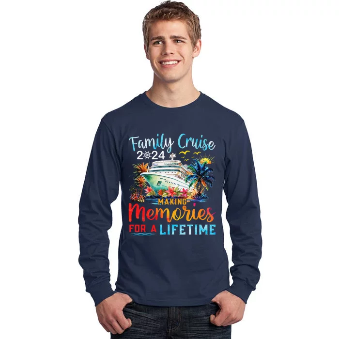 Family Cruise 2024 Family Matching Cruise Vacation Party Tall Long Sleeve T-Shirt