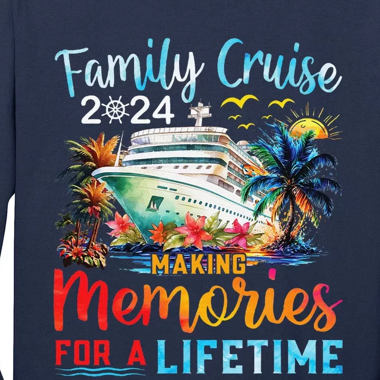 Family Cruise 2024 Family Matching Cruise Vacation Party Tall Long Sleeve T-Shirt