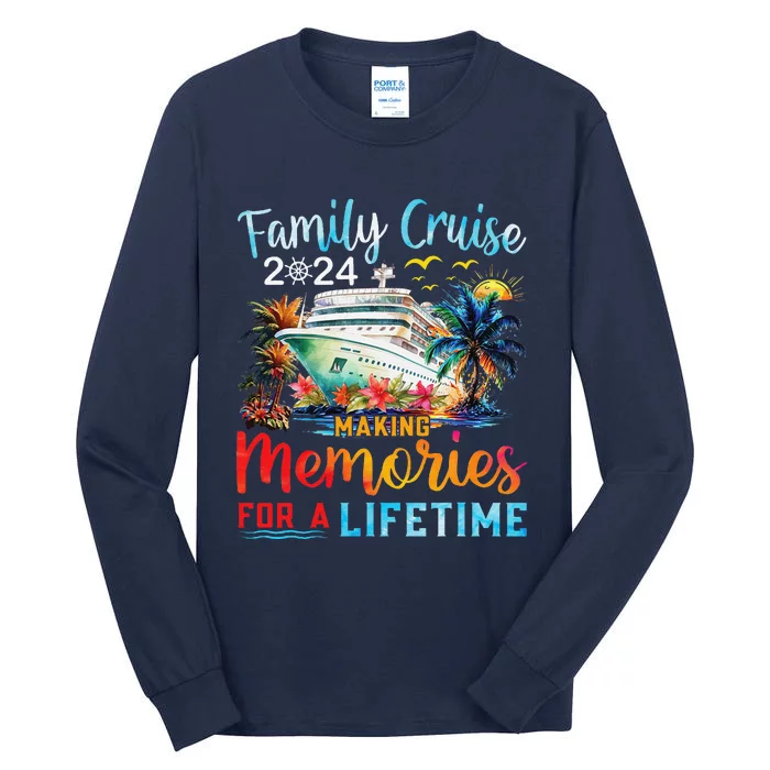 Family Cruise 2024 Family Matching Cruise Vacation Party Tall Long Sleeve T-Shirt