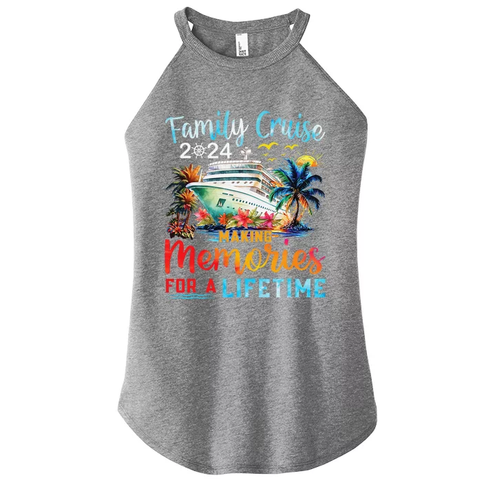 Family Cruise 2024 Family Matching Cruise Vacation Party Women’s Perfect Tri Rocker Tank