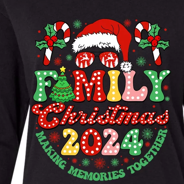 Family Christmas 2024 Christmas Squad Xmas Matching Pajamas Womens Cotton Relaxed Long Sleeve T-Shirt