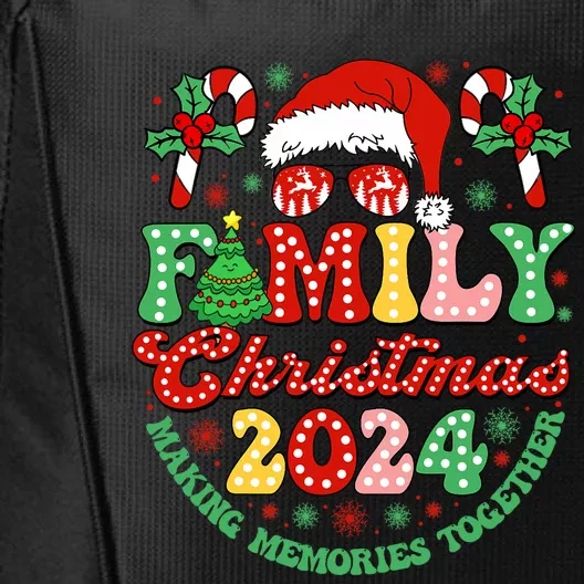 Family Christmas 2024 Christmas Squad Xmas Matching Pajamas City Backpack