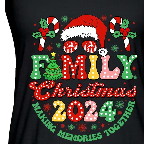 Family Christmas 2024 Christmas Squad Xmas Matching Pajamas Ladies Essential Flowy Tank