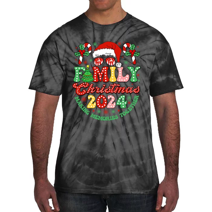 Family Christmas 2024 Christmas Squad Xmas Matching Pajamas Tie-Dye T-Shirt