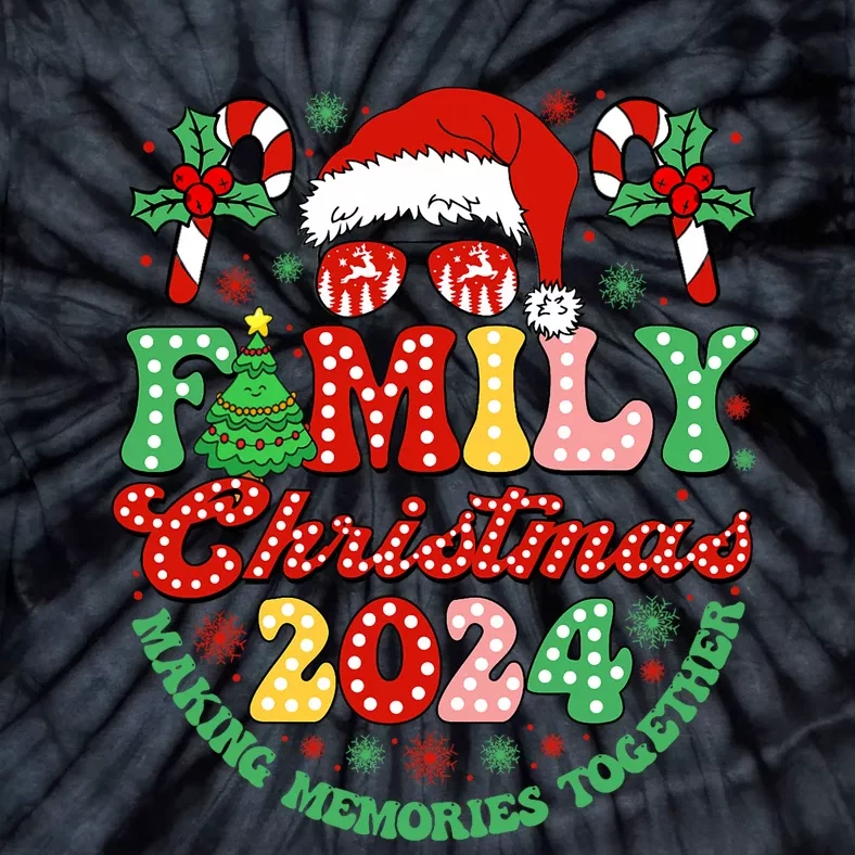 Family Christmas 2024 Christmas Squad Xmas Matching Pajamas Tie-Dye T-Shirt