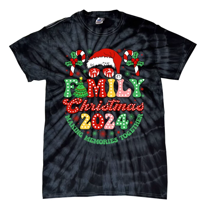 Family Christmas 2024 Christmas Squad Xmas Matching Pajamas Tie-Dye T-Shirt