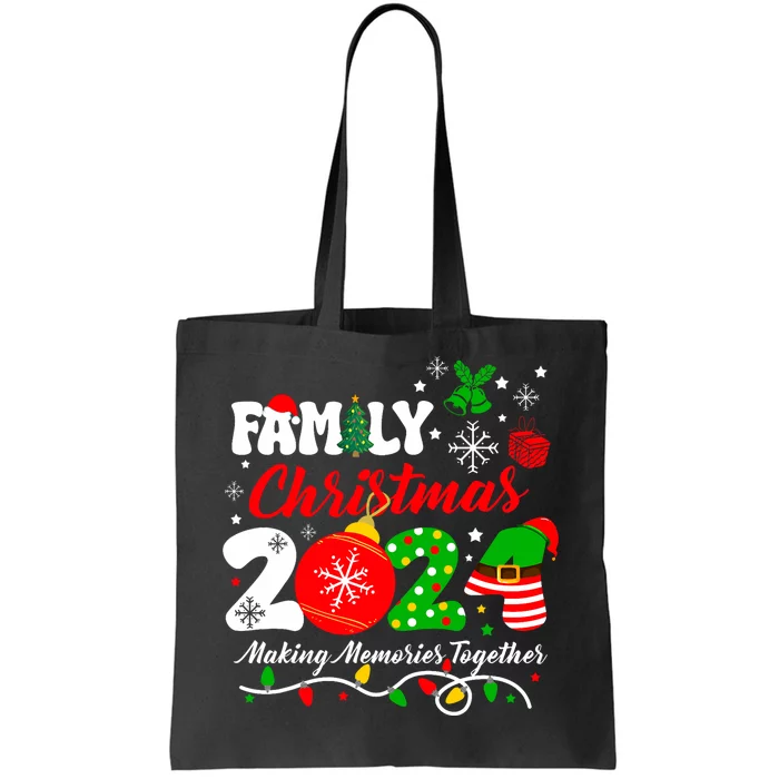 Family Christmas 2024 Making Memories Together Xmas Pajamas Tote Bag