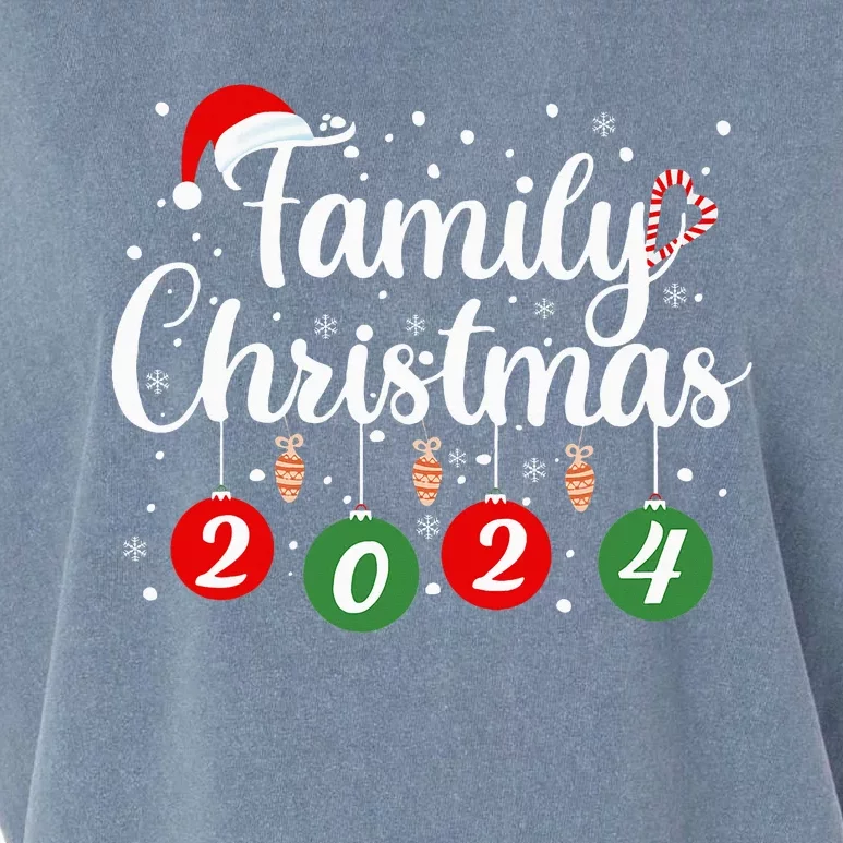 Family Christmas 2024 Xmas Holiday Pajamas Family Vacation Garment-Dyed Women's Muscle Tee