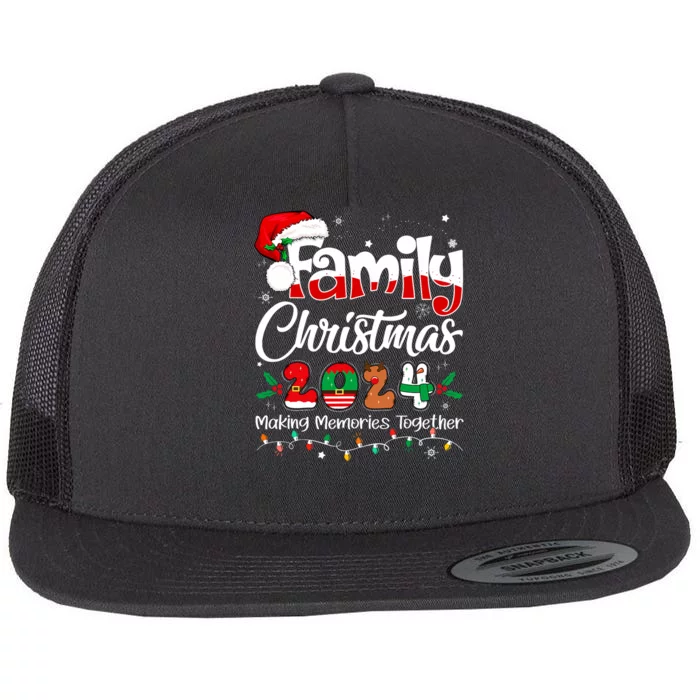 Family Christmas 2024 Matching Outfit Xmas Squad Santa Flat Bill Trucker Hat