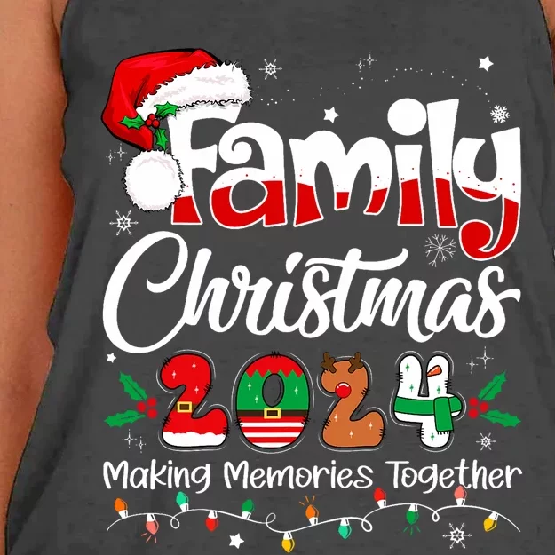 Family Christmas 2024 Matching Outfit Xmas Squad Santa Women's Knotted Racerback Tank