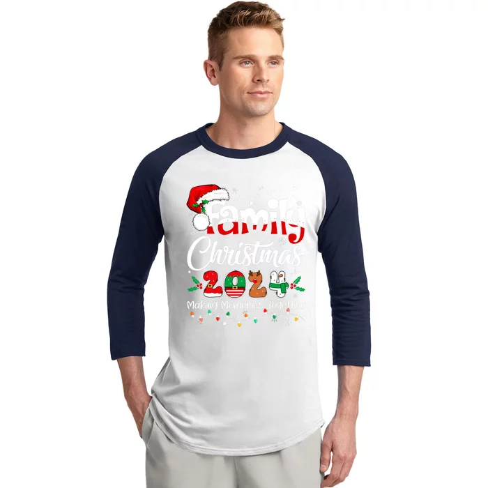 Family Christmas 2024 Matching Outfit Xmas Squad Santa Baseball Sleeve Shirt