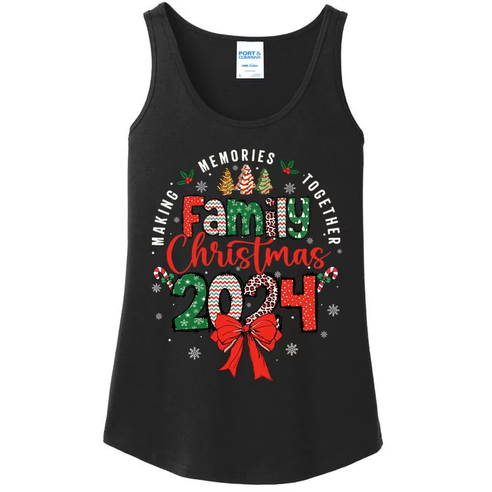 Family Christmas 2024 Matching Xmas Making Memories Together Ladies Essential Tank