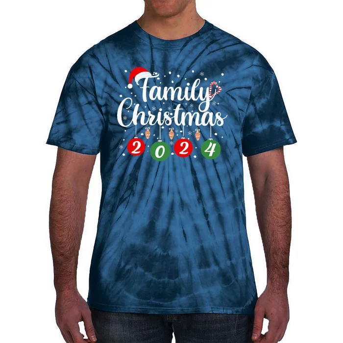 Family Christmas 2024 Xmas Holiday Pajamas Family Vacation Tie-Dye T-Shirt