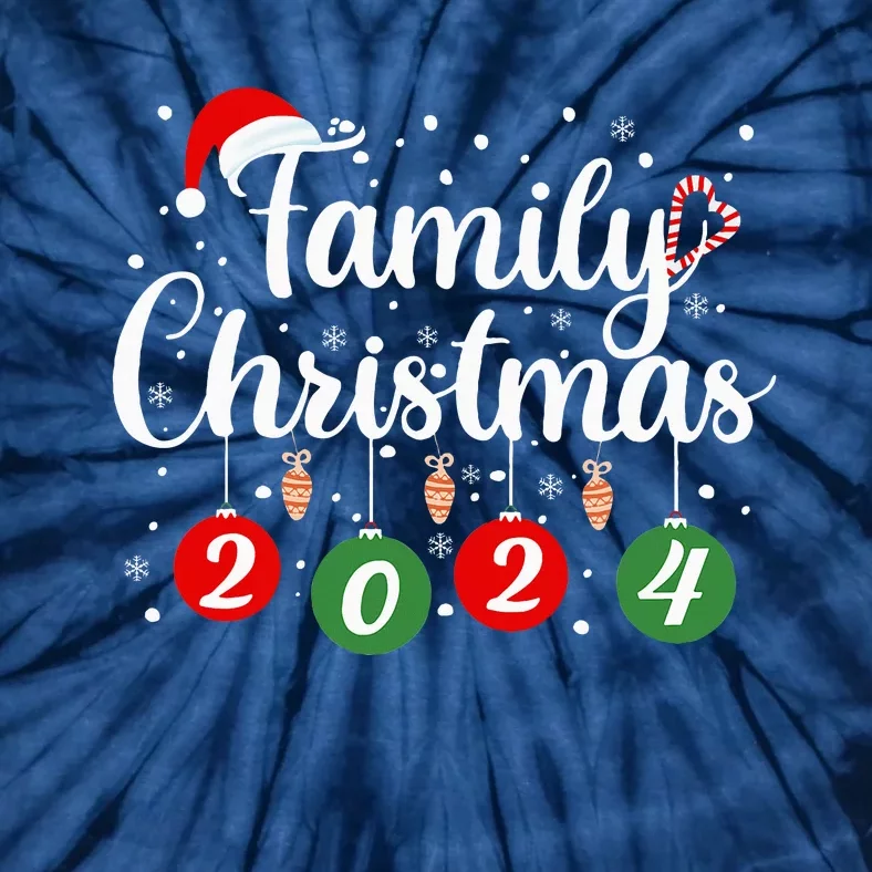 Family Christmas 2024 Xmas Holiday Pajamas Family Vacation Tie-Dye T-Shirt