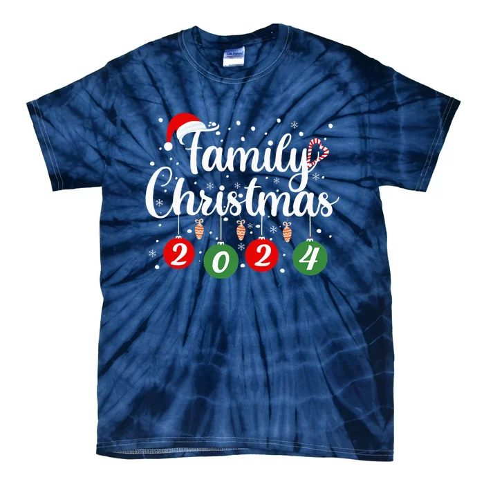 Family Christmas 2024 Xmas Holiday Pajamas Family Vacation Tie-Dye T-Shirt