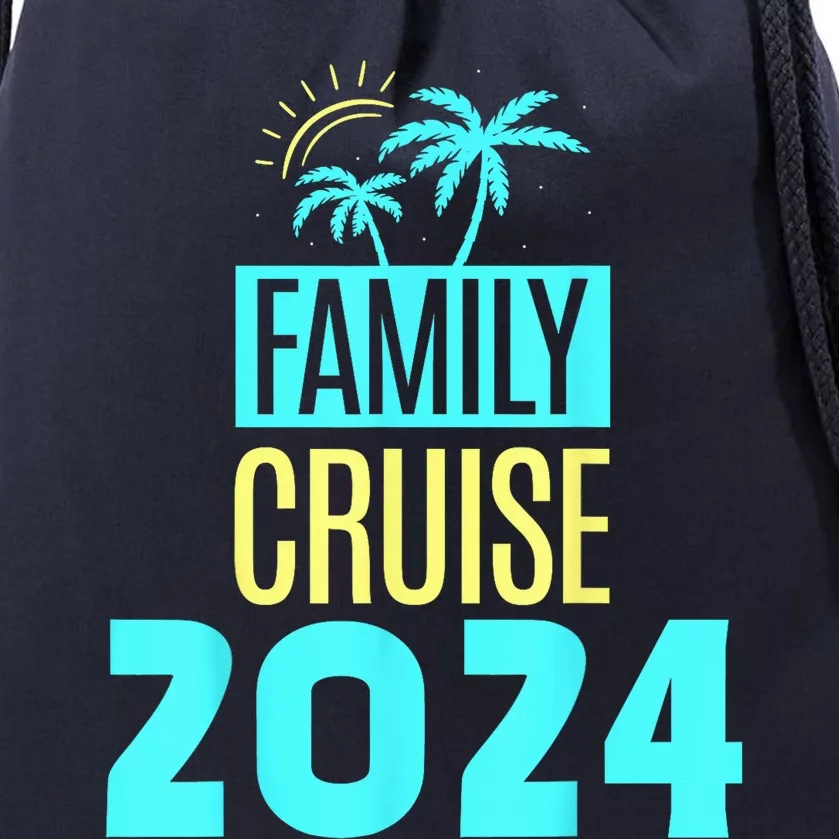 Family Cruise 2024 Travel Ship Vacation Drawstring Bag