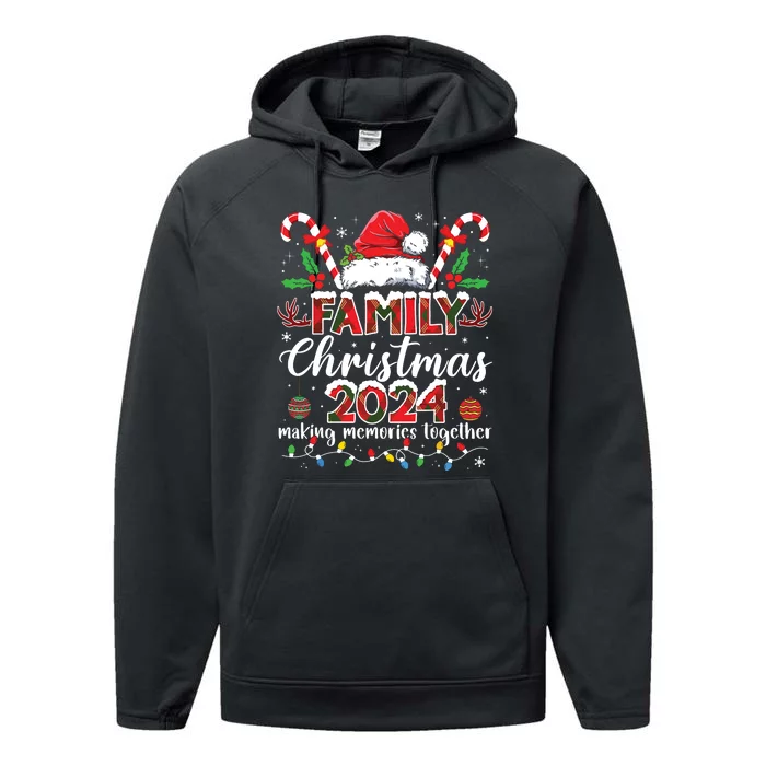 Family Christmas 2024 Matching Squad Santa Elf Funny Xmas Performance Fleece Hoodie