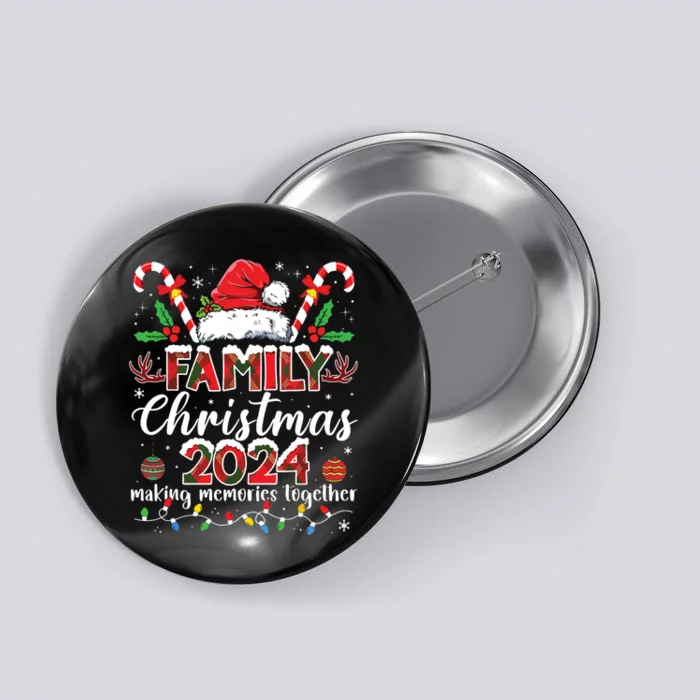 Family Christmas 2024 Matching Squad Santa Elf Funny Xmas Button