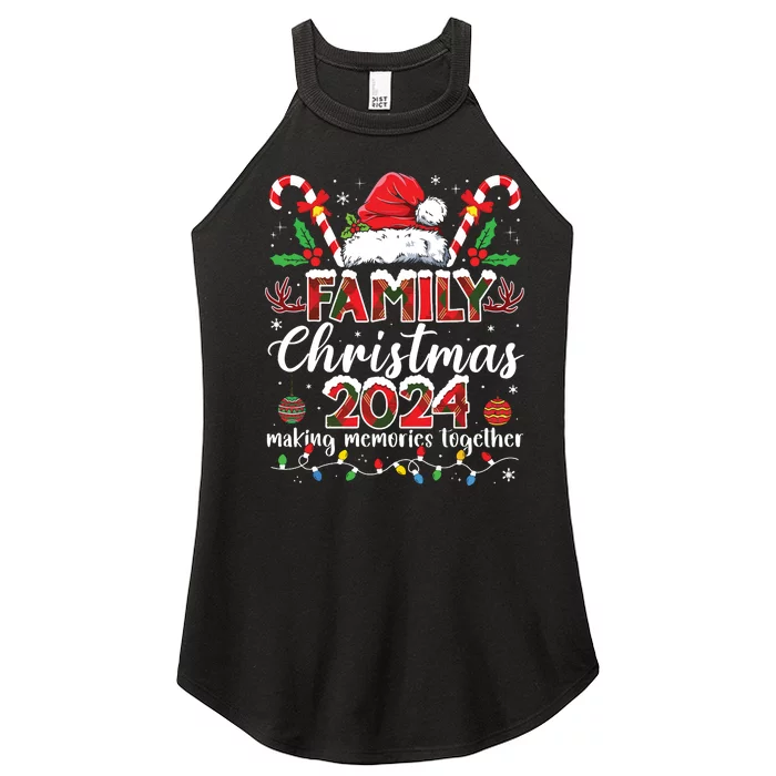 Family Christmas 2024 Matching Squad Santa Elf Funny Xmas Women’s Perfect Tri Rocker Tank