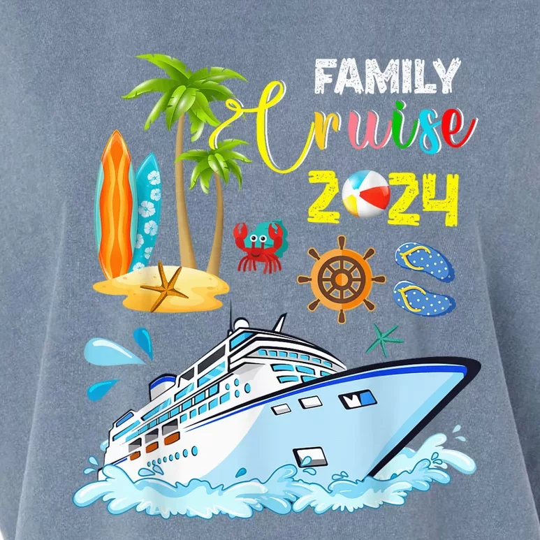 Family Cruise 2024 Funny Summer Vacation Cruise Ship Lover Garment-Dyed Women's Muscle Tee