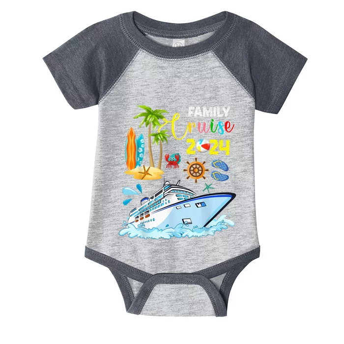 Family Cruise 2024 Funny Summer Vacation Cruise Ship Lover Infant Baby Jersey Bodysuit