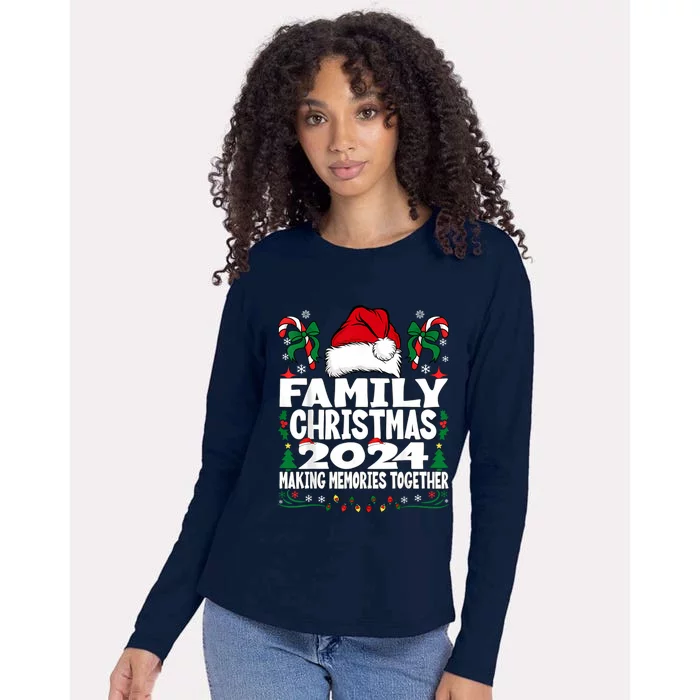 Family Christmas 2024 Matching Family Christmas Xmas Squad Womens Cotton Relaxed Long Sleeve T-Shirt